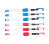 SEWACC 6pcs Water Brush Pen with Refillable Reservoir Smooth Flow Watercolor Brushes for Beginners and Artists Pointed Tips for Sketching Calligraphy Outdoor Painting Extended Use Design