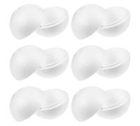 SEWACC 6pcs White Foam Balls Hollow Foam Balls Half Foam Ball Craft Foam Balls for Chirsmas Wedding Decorations DIY Art Crafts School Supplies Hollow Round Ball (10cm)