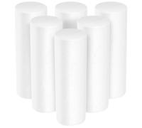 SEWACC 6pcs White Foam Cylinders, Small DIY Polystyrene Foam Rods, for Modeling, Art Crafts, Holiday Wedding Decor, 7. 87x2. 36 Inches