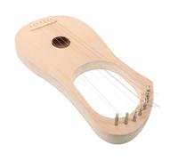 SEWACC 7 Strings DIY Lyre Harp Kit for Beginners Wooden String Instrument with Tuning Key and Saddle Creative Music Craft Project for Home School and Performance