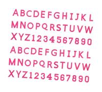 SEWACC 72pcs Alphabet Embroidered Patches Sewing Numbers Patch Polyester Letter Appliques Letter Numbers Embroidered Appliques Numeric Sewing Rosy