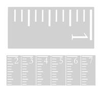 SEWACC 7Pcs Growth Chart Stencil for Reusable Plastic Height Measuring Ruler Template for Wall Decor for Boys and Rooms Creative Crafting Tool and Learning Activity