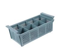 SEWACC 8-compartment Dishwasher Cutlery Basket Gray, Cutlery Storage Box Drain Basket Replacement for Household Dishwashers, Compatible Kitchen Utensil Organizer