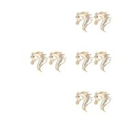SEWACC 8 Pcs Elegant Horse Lapel Pin with Rhinestones, Lightweight Alloy Brooch Featuring Hollow Horse Motif, for Formal Bag Accessories and Animal Lovers Decor