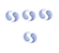 SEWACC 8 pcs Tai Chi Silicone Candle Molds for DIY Scented Candle Making Flexible Smooth Surface Craft Moulds for Handmade Soap Wax and Home Decoration