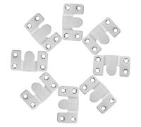 SEWACC 8 Sets Stainless Steel Hidden Wall Mount Brackets Heavy Duty Picture Frame Hangers Invisible Design for Bed Frame Feet Replacements Floating Shelf Bracket Durable Hardware for Home