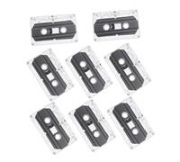 SEWACC 8pcs Blank Cassette Tapes with Clear Case Music Recording Retro DIY Voice Tape for Parties Teaching and Speech Recording
