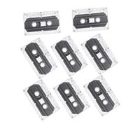 SEWACC 8pcs Blank Music Cassette Tapes with Transparent Case for DIY Retro Party Messages Voice Recording Educational Use Compatible with Cassette Player Recorder