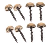 SEWACC 8pcs Brass Decorative Screw Caps Cover Nails for Mirrors Furniture Fasteners Durable Self Tapping Screws with Caps for Indoor Outdoor Use