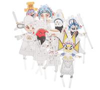 SEWACC 8Pcs Chinese Shadow Puppet Making Kit for DIY Painting Hand Puppets for Cultural Exploration and Educational Fun Kindergarten and School Classrooms