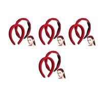 SEWACC 8pcs Chunky Vintage Style Headbands for Women High Top Retro Braided Simple Twill Hair Hoops Fashionable Stretchy Hairbands for Parties Makeup Daily Styling