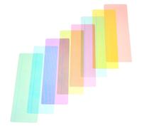 SEWACC 8Pcs Colored Clear Reading Strips Highlighter Overlays Bookmarks for Students Visual Guide for Reading Comprehension and Focus PVC Transparent Strips