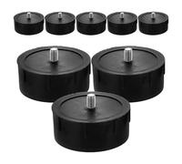 SEWACC 8pcs DIY Cat Climbing Frame Tube Stoppers for Cat Scratching Post Repair, Black Plastic and Metal Replacement End Caps Ensuring Stable Connection and Aesthetic Integration