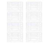 SEWACC 8pcs Engineering Eraser Shields Transparent Drawing Templates Geometric Drafting Tools for School Office Architecture with Easy-Clean Mechanical Design Rulers