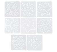 SEWACC 8Pcs Flower Line Quilting Stencils Flexible Plastic Sewing Templates Motion Embroidery Patchwork DIY Craft Projects
