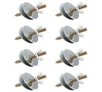 SEWACC 8pcs M6x50 Bird Cage Screw Kit with Flat Washers, Dual-head Screws for Bird Perch, Hamster Springboard Fixing, and Breeding Box Accessories for Pet Cage Maintenance