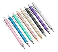 SEWACC 8pcs Metal Click Ballpoint Pen Creative Ball Pen for School Notes | Metal Construction, Clip-on Carry, for Office Workers and Teachers, Paper Pockets, Gift Set Value