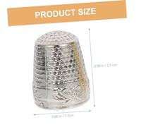 SEWACC 8Pcs Portable Sewing Thimbles Copper Finger Protectors Finger Guard for Embroidery and Needlework with Anti-Slip Dent Pattern Convenient and Professional Protector