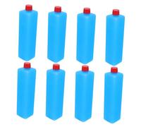 SEWACC 8pcs Reusable Ice Packs for Cooler Refillable Ice Crystal Box | Blue Pe Build, 16.50x4.00x3.80cm Size, Compact Portable Pack for Camping Cooling Packs and School Use
