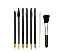 SEWACC 8pcs Scratch Pen Sketch Art Drawing Scraping Pen Scratch Painting Tools Line Pen Tool Scratching Drawing Pen Capacitors for Scraper Scratch Coloring Stylus Scratch Paper Pens