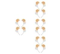 SEWACC 8pcs Soft Sheep Horn Headbands for Women Plush Lamb Ear Makeup Hair Bands Comfortable Spa Face Wash Accessories Adorable Animal Ears for Skincare and Cosplay