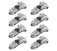 SEWACC 8pcs T Type 1 Pin Wire Connectors Solderless No Wire Stripping Quick Splice Clamp Connectors for Low Voltage Electrical Wiring Tools