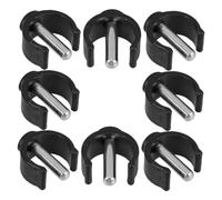 SEWACC 8pcs Toilet Seat Riser Pin Locks Replacement Clips for Tubes Easy Tool Installation Thermoplastic Rubber with Metal Inserts Non Slip Safety Fit for Toilet Frames Stools and Shower