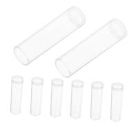 SEWACC 8pcs Transparent Plastic Coin Tubes with Lids for Collectors Secure Fit Quarter Storage Containers Protective Holders for Commemorative Coins and Collections