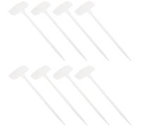 SEWACC 8pcs White Plastic Plant Labels Pointed Shape for Gardens and Farming, Easy to Carry Gardening Tags to Save Effort, Modern Style Outdoor Plant Category Markers