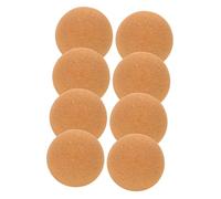 SEWACC 8pcs Wood Cork Stoppers Round Bottle Plugs Airtight Natural Cork Seals for Wine Decanter Whiskey Jugs Glass Bottles Easy Insert Remove Handcrafted Polished Finish