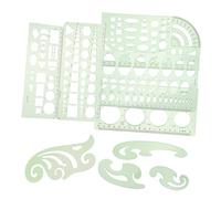 SEWACC 9pcs Circle and Oval Drawing Templates Plastic Geometric Stencils Accurate Drafting Rulers for Artists Students Architects Office and School Use