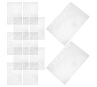 SEWACC A6 Plastic 6-Ring Binder Pockets, 20 Refillable Card Holder Sheets for Stickers and Trading Cards, Small Sleeve Binder Inserts for Organizing Office and School Supplies