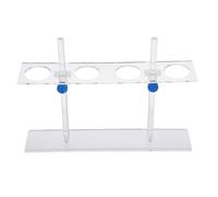 SEWACC Acrylic 4-Hole Laboratory Funnel Stand 500Ml Capacity with 55Mm Diameter Holes, Multipurpose Chemical Lab Apparatus Rack for Science Class and Laboratory Organization