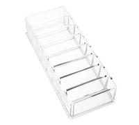 SEWACC Acrylic Cosmetics Display Stand Eyeshadow Box with Eight Compartments Grid Design Simple Shape Space Saving Multifunctional Makeup Storage Organiser for Dressing Table