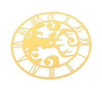 SEWACC Acrylic Mirror Wall Clock with Roman Numerals Frameless DIY Decorative Sticker for Living Bedroom Office Lightweight Install Modern Art with Deer Motif