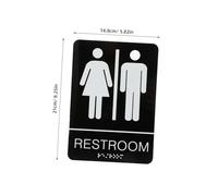 SEWACC Acrylic Self-adhesive Toilet Door Sign Bathroom Signage Easy Install Unisex Restroom Decor for Business Restaurants Offices Schools