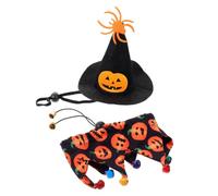 SEWACC Adjustable Pet Hat and Neckerchief Set with Felt and Elastic Cloth Material, Easy to Put and Take, for Variety Festivals and Halloween Party Pet Supplies