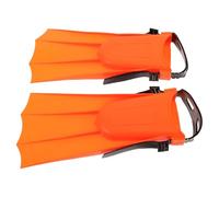 SEWACC Adjustable Swimming Training Fins Suitable for Foot Size 30-36 Orange Eva Pvc Scuba Diving Equipment with Hole Diameter 8cm for Adults Versatile Use for Pool and Open Water