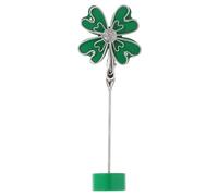 SEWACC Adorable Four Leaf Clover Desk Picture Holder with Easy Clip Mechanism Multipurpose Memo and Note Stand for Office Home Restaurant and School Versatile Tabletop Photo and Card