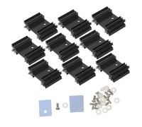 SEWACC Aluminum Heat Sink for Triode Semiconductor Cooling Radiator with Insulation Pads and Screws High Thermal Conductivity Cooler for CPU and Power Devices Random Color