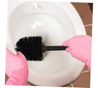 SEWACC Aluminum Toilet Bowl Brush Set with Long Handle and Space-saving Holder Shelf Bathroom Accessory for Efficient Scrubbing and Modern Bathroom Organization
