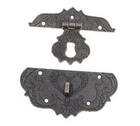 SEWACC Antique Hardware Buckle for Packaging Boxes Vintage Style Secure Latch for Jewelry Box Easy Install Steel Buckle Versatile Use Cabinet and Furniture