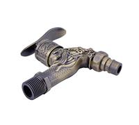 SEWACC Antique Water Tap with Alloy Copper Core Vintage Zinc Alloy Outdoor Faucet for Home Kitchen Bathroom Thread Leak Design Smooth Flow Durable Gravity Die Cast Construction