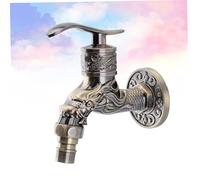 SEWACC Antique Zinc Alloy Kitchen Water Tap with Copper Core Durable Gravity Die Casting Flow Vintage Washing Machine Faucet for Outdoor Bathroom Use
