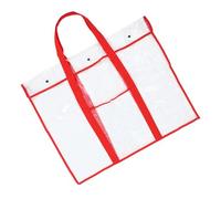 SEWACC Art Portfolio Case Bag Transparent Storage Organizer for Posters and Artwork with Buckle Handle for Artists and Teachers and Versatile Design