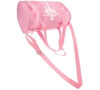 SEWACC Ballet Dance Bag Pink Oxford with Adjustable Strap | Zipper Closure, Detachable Sling Strap, Pom Charm Keychain, for After-school Activities and Class