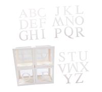 SEWACC Balloon Boxes with Love and Alphabet Letters Party Background Decoration Multi Coloured Letter Cards for Wedding Proposal Photography and Event Display Included