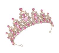SEWACC Baroque Crown Tiara Bridal Headpiece, 16X16Cm, Understated Luxury Hair Accessory for Cosplay and Celebration