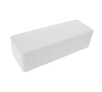 SEWACC Battery Organizer Box Durable Cord Storage for Data Cables Chargers Batteries Plastic Case for Tidy Desk Travel Compatible with Aa White