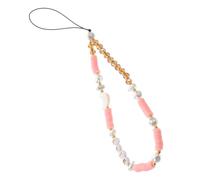 SEWACC Beaded Phone Chain Strap Lightweight Wrist Lanyard Anti-lost Mobile Phone Charm with Moon Star Design for Outdoor Activities and Everyday Use